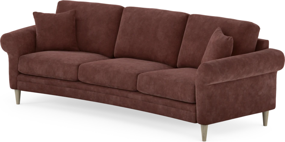 Eden - 3-sits soffa svängd - Röd
