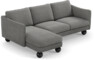 Madison Lux - 2-sits soffa med schäslong vänster - Grå