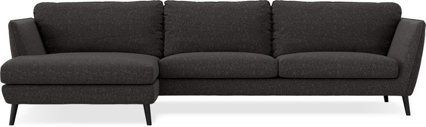 Madison - 3-sits soffa med schäslong vänster - Svart
