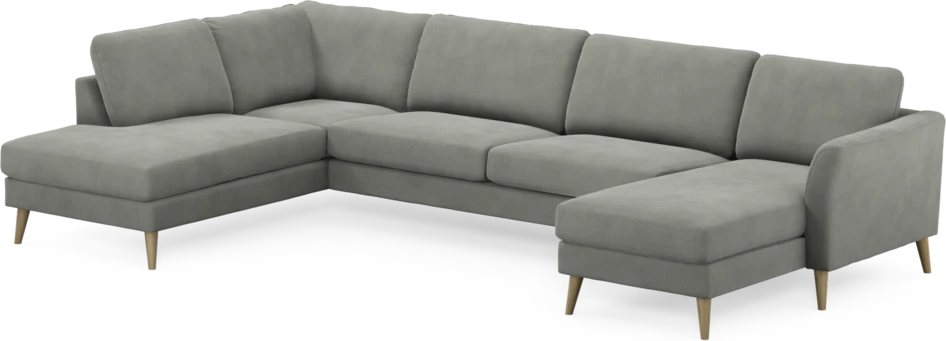 Bridge - 3-sits soffa med divan vänster och schäslong höger - Grå