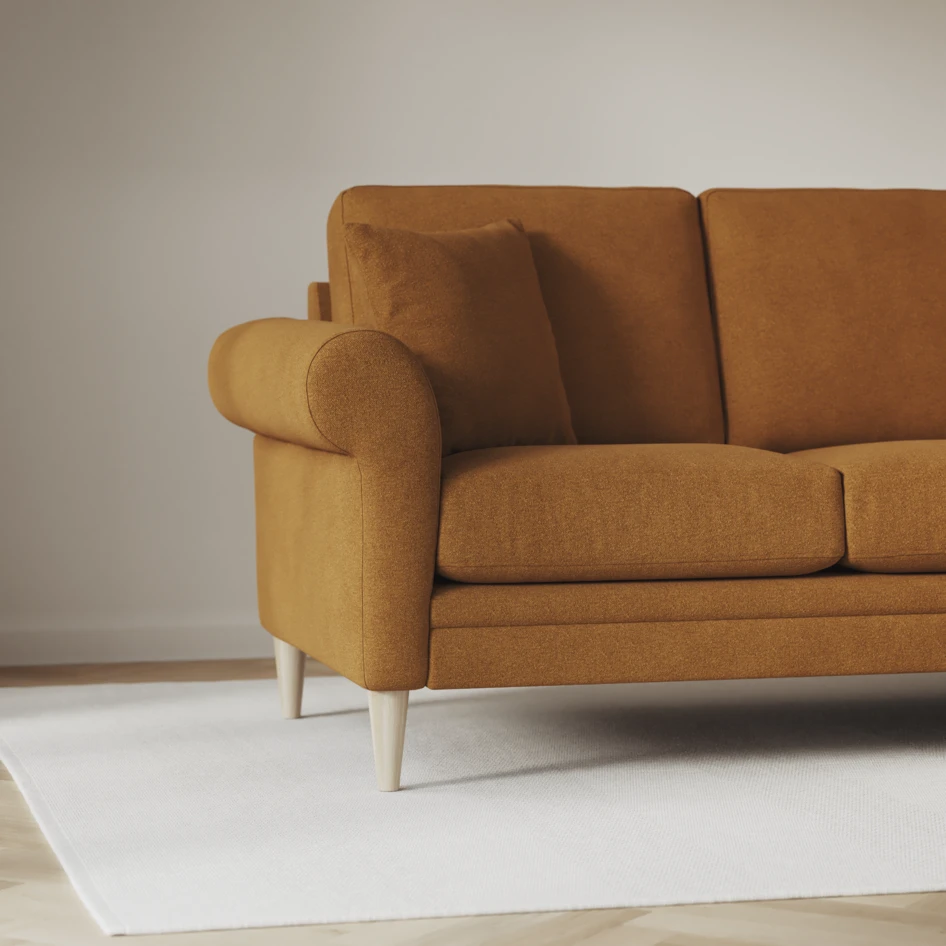Eden - 3-sits soffa svängd - Gul