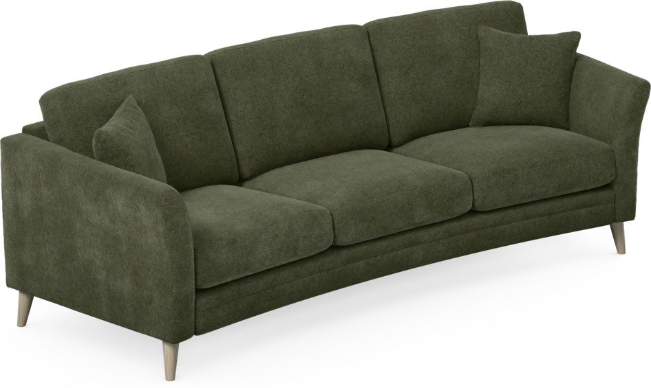 Eden - 3-sits soffa svängd - Grön