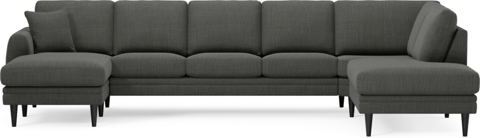 Eden - 3-sits soffa med schäslong vänster och divan höger - Grå