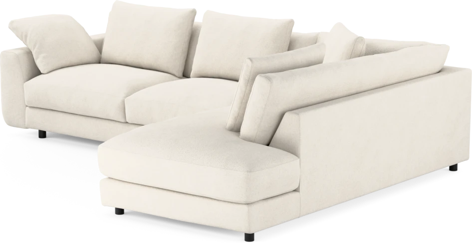 Amie - 3-sits med divan höger - Vit