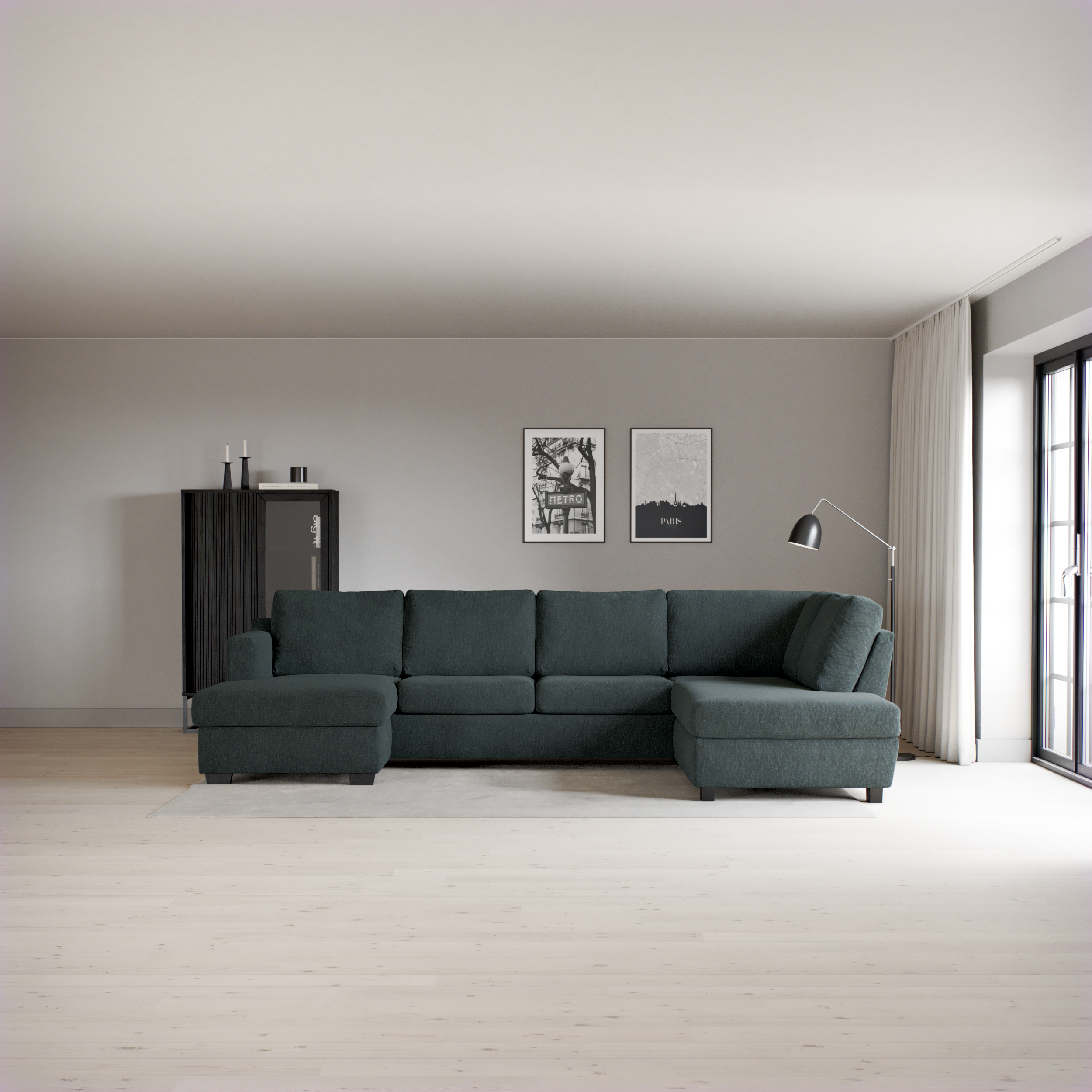 Friday - 3-sits soffa med schäslong vänster och divan höger - inspiration