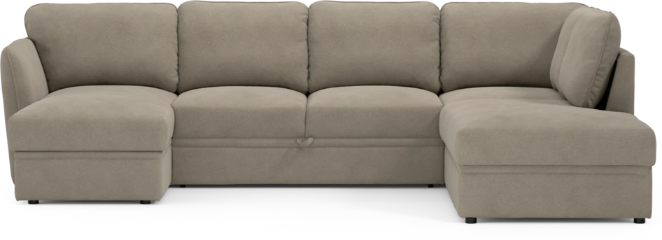 Öland - Bäddsoffa med schäslong vänster och divan höger - Beige