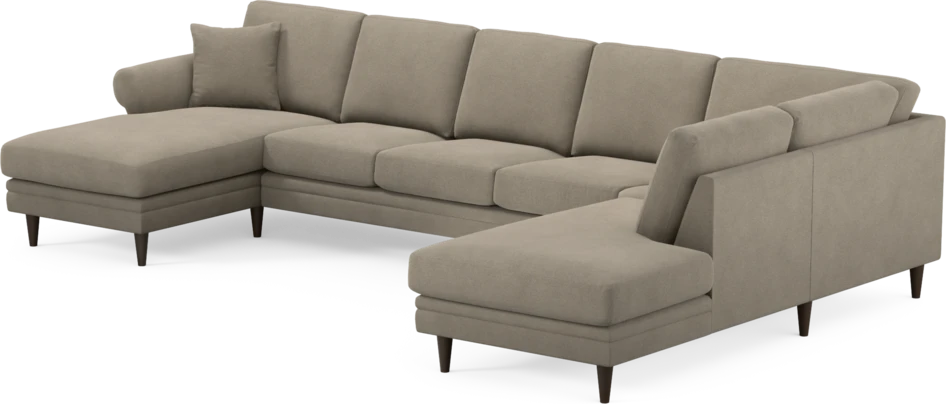 Eden - 3-sits soffa med schäslong vänster och divan höger - Beige