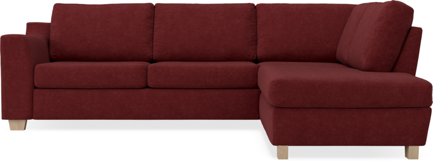Friday - 2,5-sits soffa med divan höger - Rosa