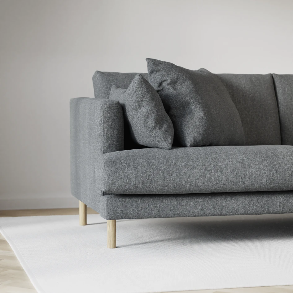 Harper - 3-sits soffa med divan höger - Grå