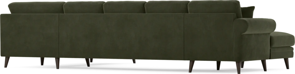 Eden - 3-sits soffa med schäslong vänster och divan höger - Grön