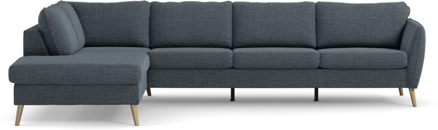 County - 3-sits soffa med divan vänster - Blå