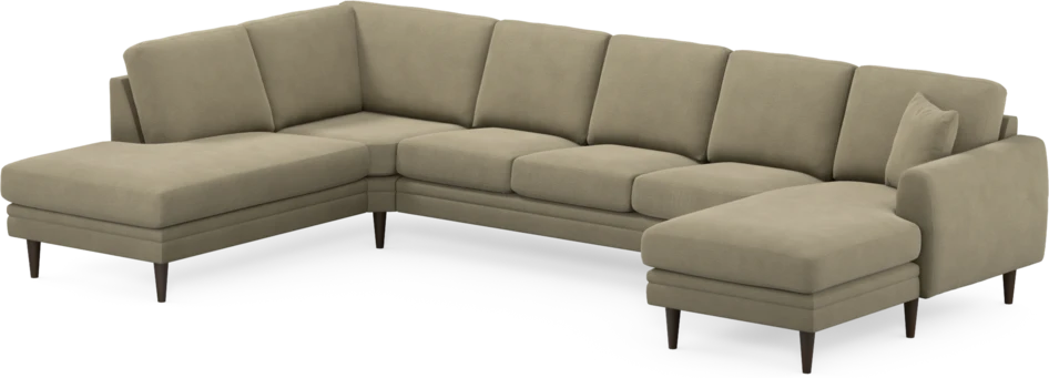 Eden - 3-sits soffa med divan vänster och schäslong höger - Beige