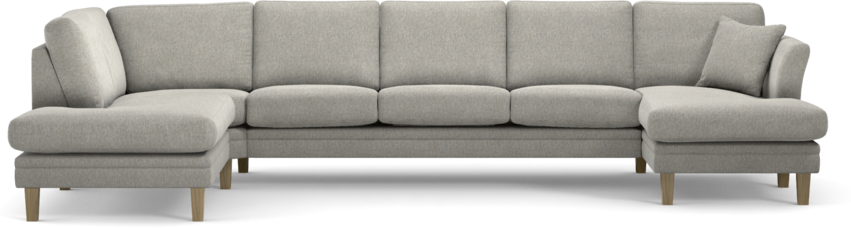 Eden - 3-sits soffa med divan vänster och schäslong höger - Grå