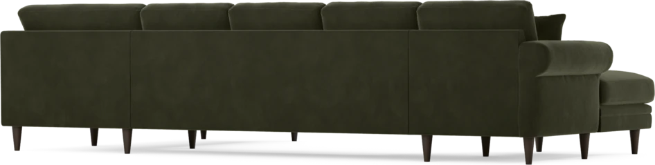 Eden - 3-sits soffa med schäslong vänster och divan höger - Grön