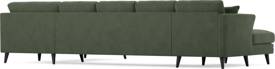 Eden - 3-sits soffa med schäslong vänster och divan höger - Grön