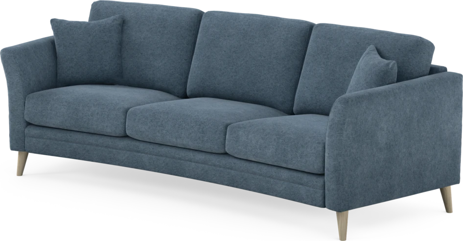 Eden - 3-sits soffa svängd - Blå