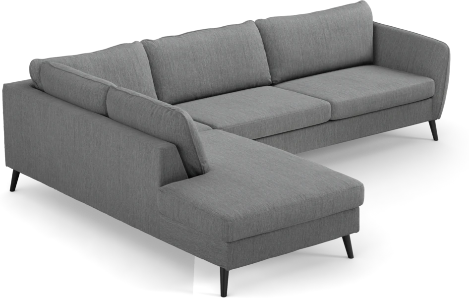 County - 2,5-sits soffa med divan vänster - Grå