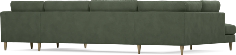 Bridge - 3-sits soffa med divan vänster och schäslong höger - Grön
