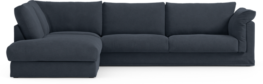 Cherrie Klädsel - 3-sits soffa med divan vänster - Blå