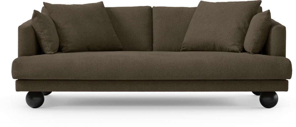 Harper - 3-sits soffa, hel dyna - Brun