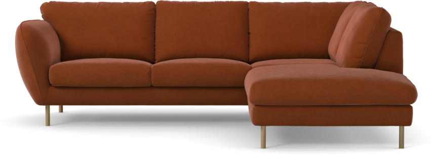 Madison Lux - 2-sits soffa med divan höger - Röd