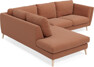 Madison - 2-sits soffa med divan vänster - Orange