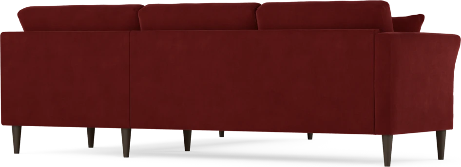 Eden - Hörnsoffa, 2,5+2,5-sits - Röd