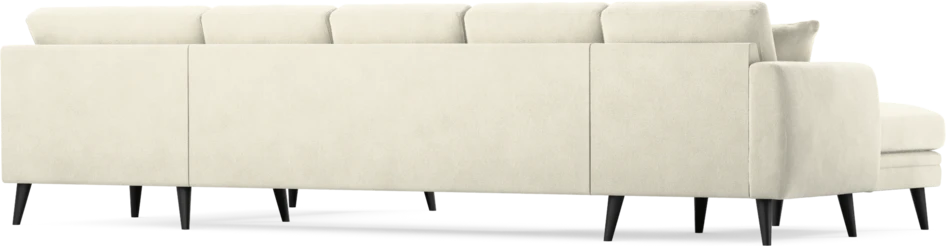 Eden - 3-sits soffa med schäslong vänster och divan höger - Vit