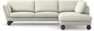 Madison Lux - 3-sits soffa med divan höger - Vit