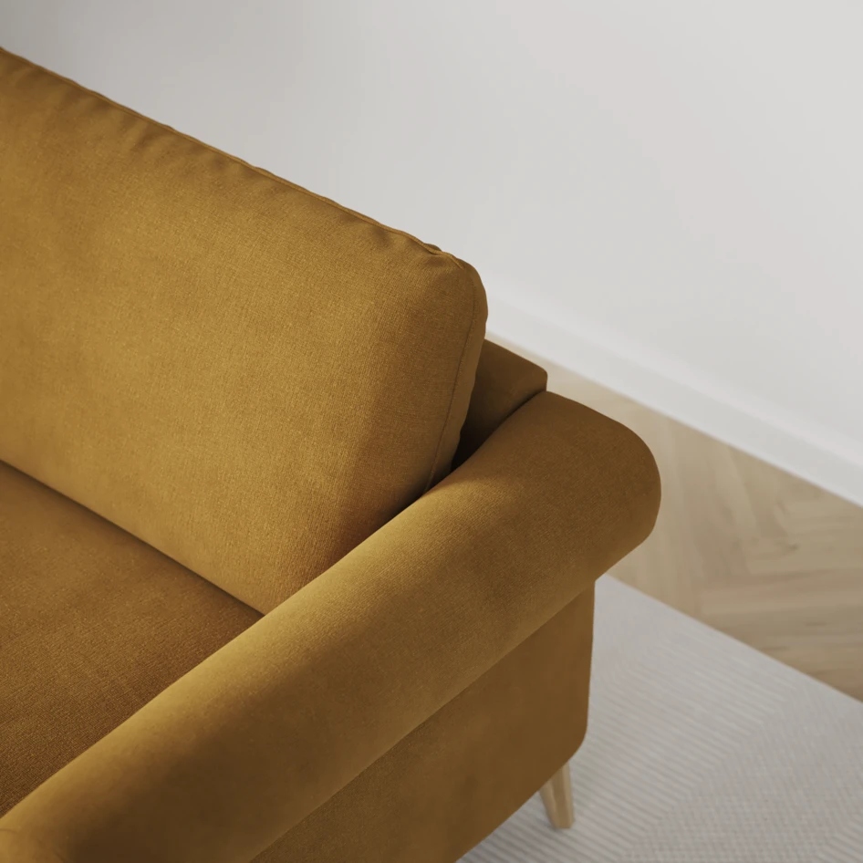 Bridge - 3-sits soffa med schäslong vänster och divan höger - Gul