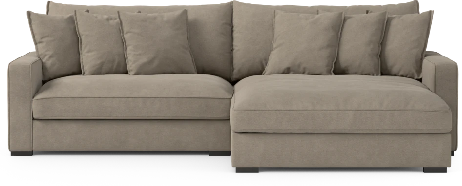 Rossi - 2-sits soffa med schäslong XL höger - Beige