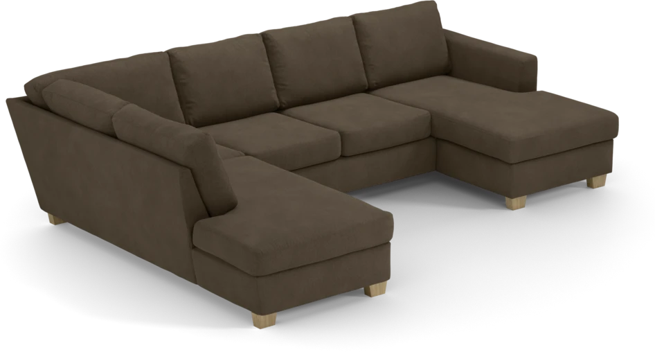 Friday - 3-sits soffa med divan vänster och schäslong höger - Brun