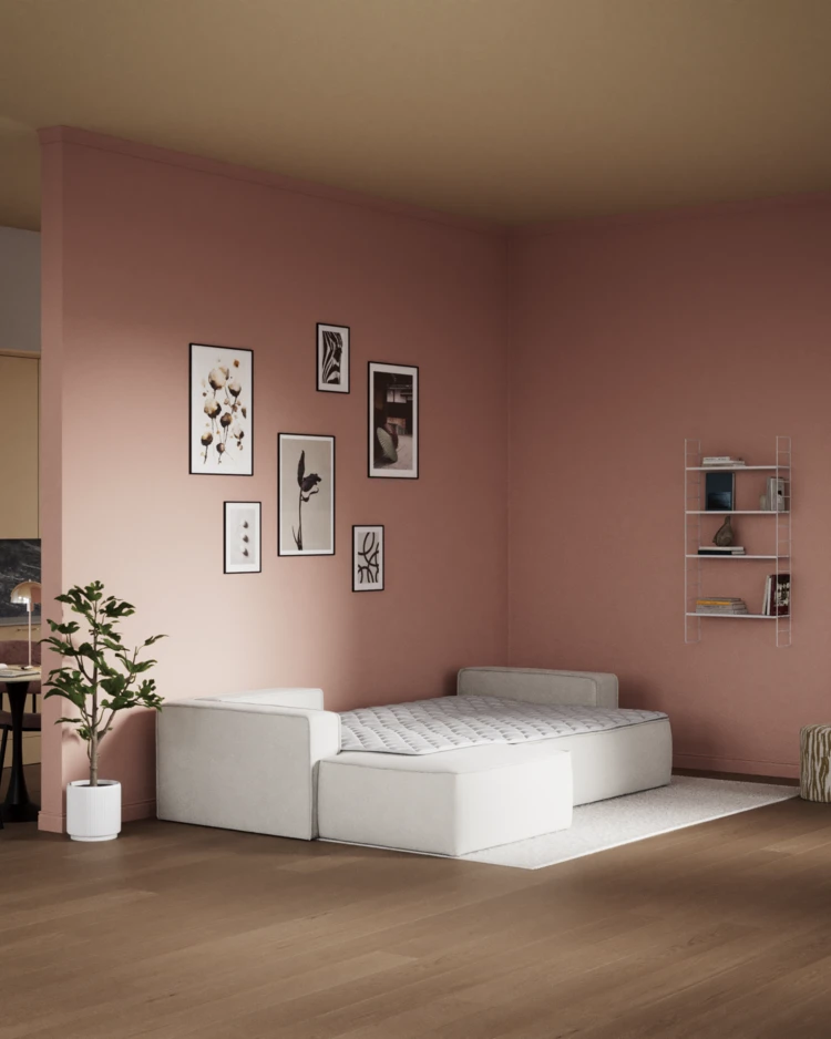Ide - Bäddsoffa 3-sits med schäslong vänster - inspiration
