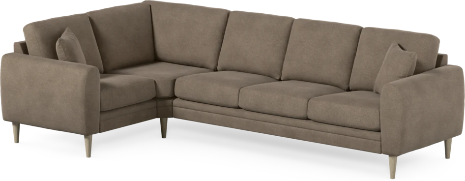 Eden - Hörnsoffa, 1+3-sits - Brun
