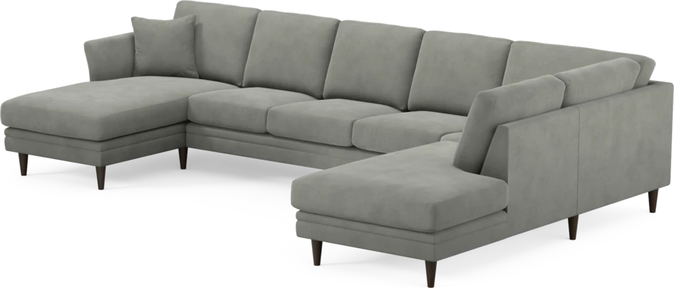 Eden - 3-sits soffa med schäslong vänster och divan höger - Grå