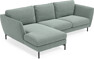 Madison Lux - 2-sits soffa med schäslong vänster - Turkos