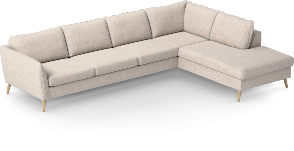 County - 3-sits soffa med divan höger - Beige