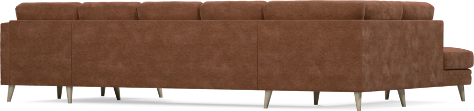 Eden - 3-sits soffa med divan vänster och schäslong höger - Orange