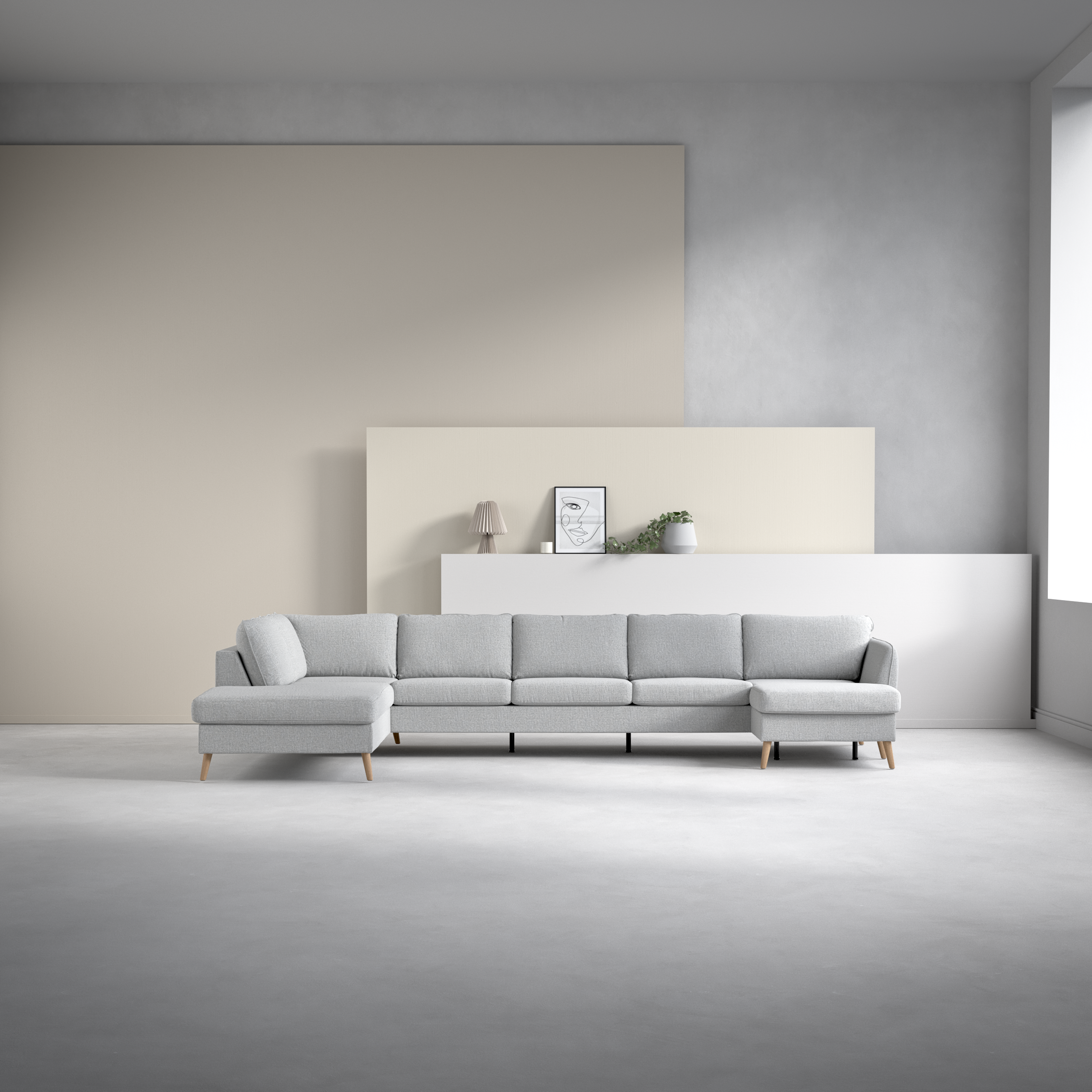 County - 4-sits soffa med divan vänster och schäslong höger - inspiration