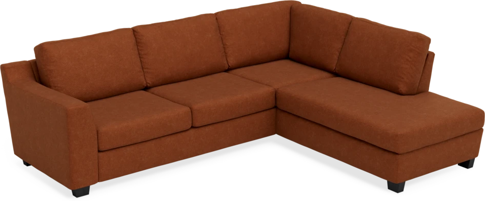 Friday - 2,5-sits soffa med divan höger - Orange