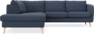 Madison - 2-sits soffa med divan vänster - Blå
