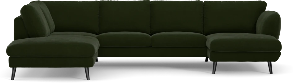 Madison - 2-sits soffa med divan vänster och schäslong höger - Grön