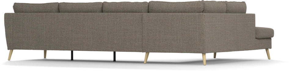 County - 3-sits soffa med divan vänster - Brun