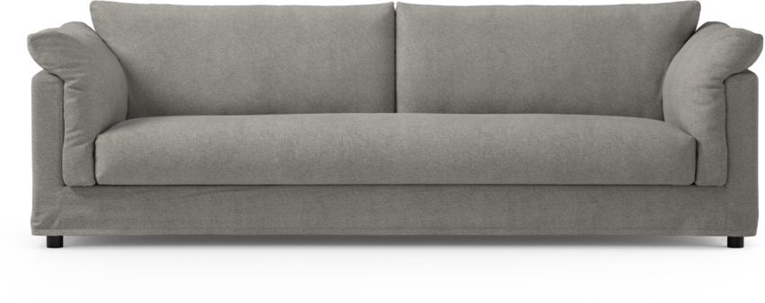 Cherrie - 4-sits soffa, hel dyna och kappa - Grå