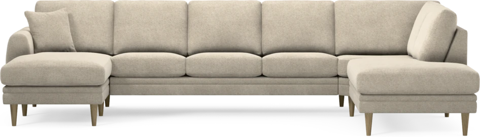 Eden - 3-sits soffa med schäslong vänster och divan höger - Beige