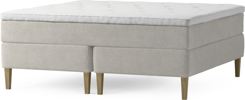 Delux Exclusive - Kontinentalsäng, dubbelsäng med bäddmadrass och sängben