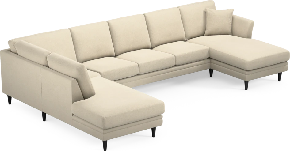 Eden - 3-sits soffa med divan vänster och schäslong höger - Beige
