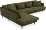 Harper - 3-sits soffa med divan vänster - Grön