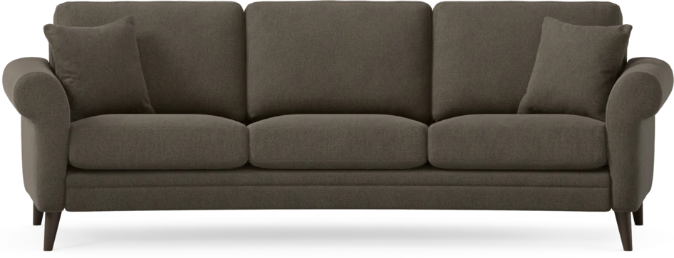 Eden - 3-sits soffa svängd - Brun