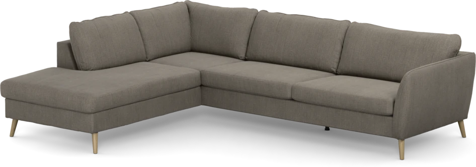 County - 2,5-sits soffa med divan vänster - Brun